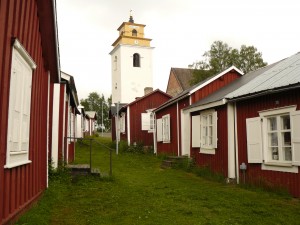 Lulea, de huisjes rond de kerk